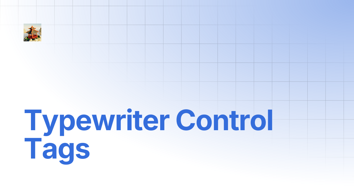 Typewriter Control Tags | Text Animations for UI Toolkit | Stix Games ...